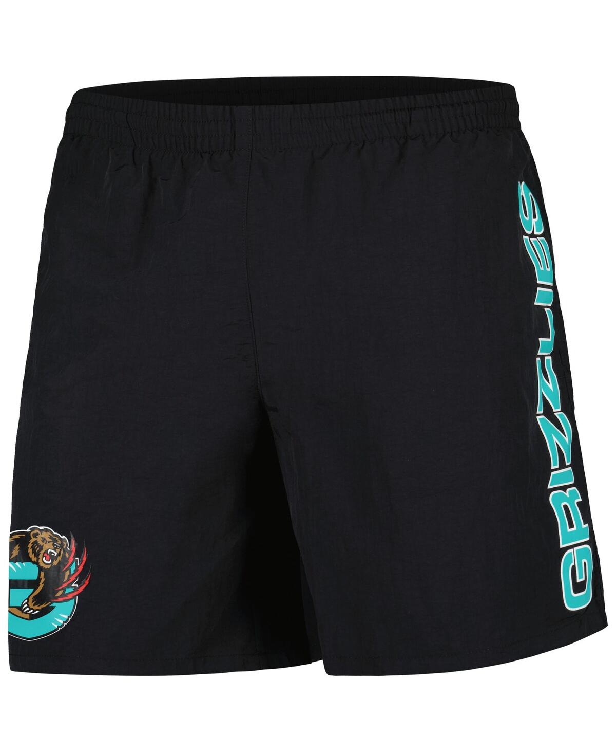 Mitchell & Ness Men's  Black Distressed Vancouver Grizzlies Hardwood Classics 2001/02 Throwback Logo In Black