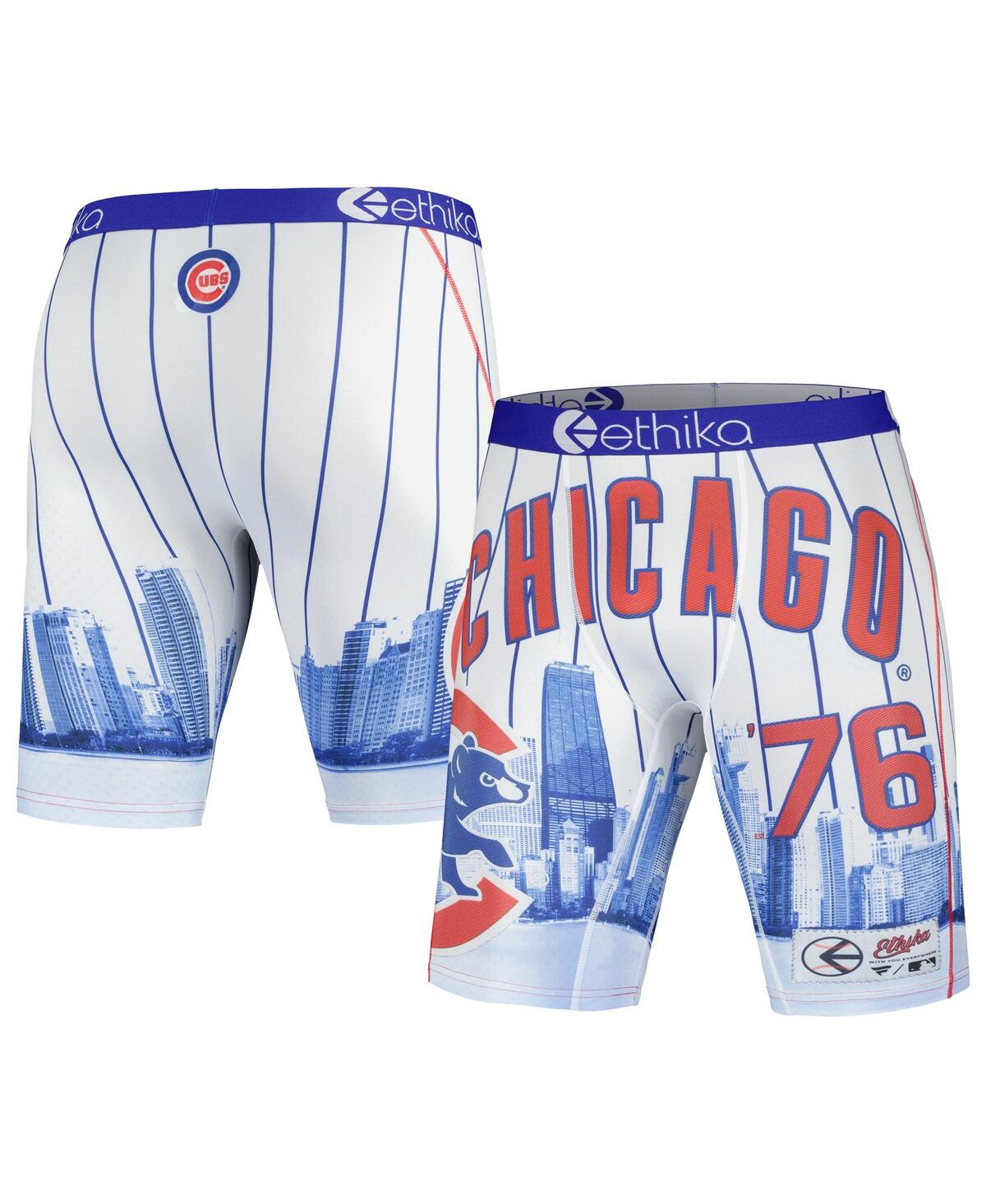 Men's Ethika White Chicago Cubs Jerseys cape Boxer Briefs - White