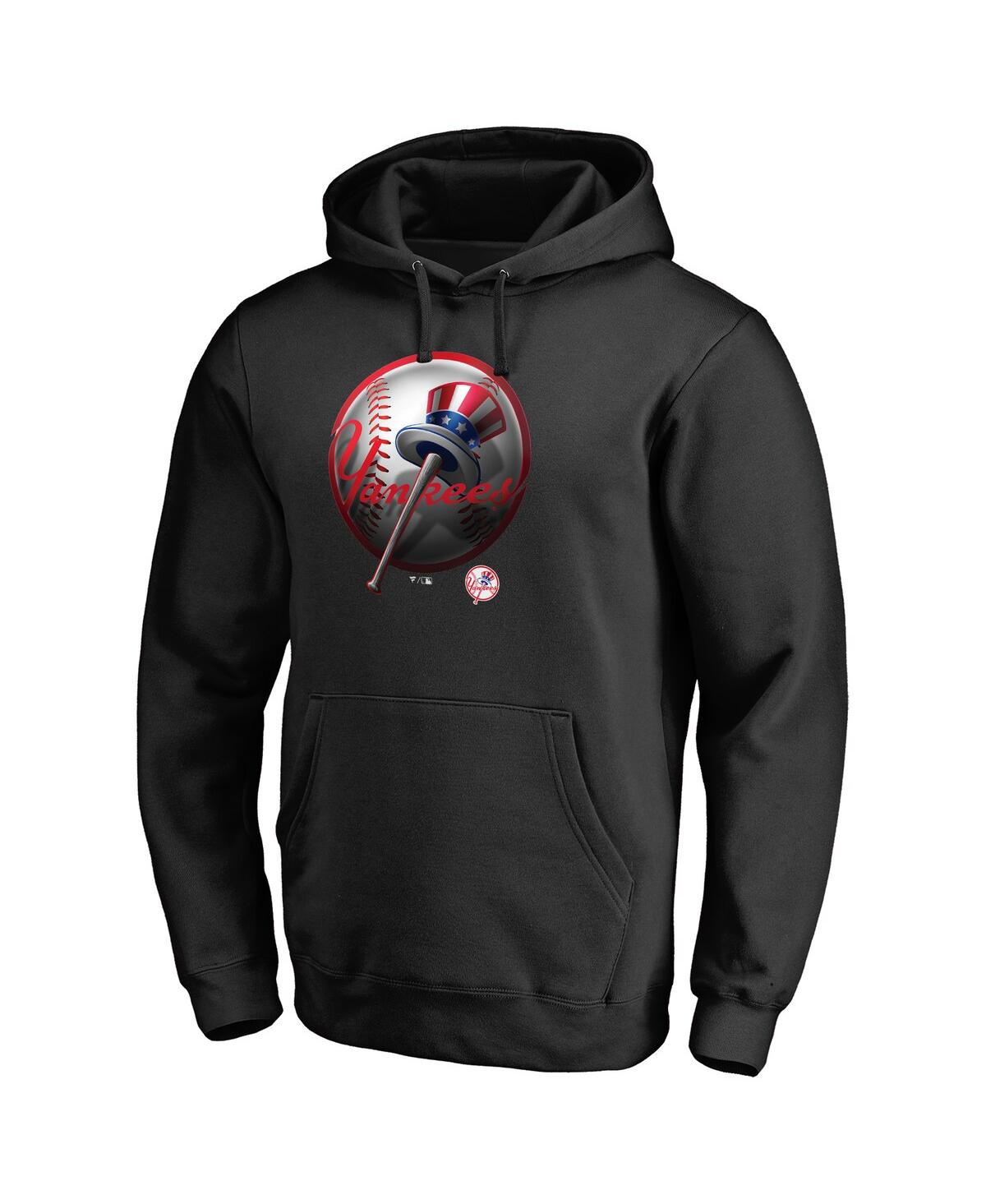 Shop Fanatics Men's  Black New York Yankees Midnight Mascot Pullover Hoodie