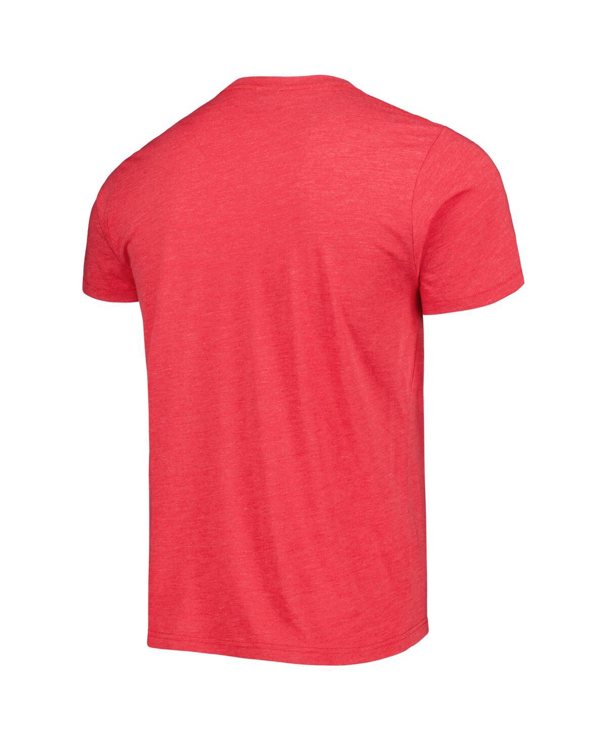 Shop Homage Men's And Women's  Red Portland Trail Blazers Team Mascot Tri-blend T-shirt