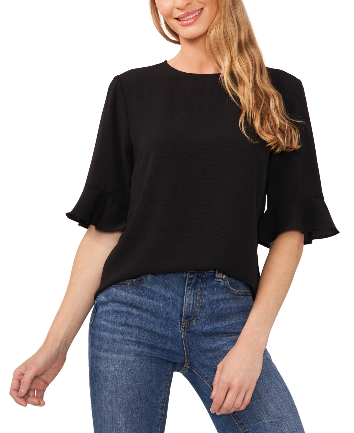 Cece Ruffle Cuff Blouse