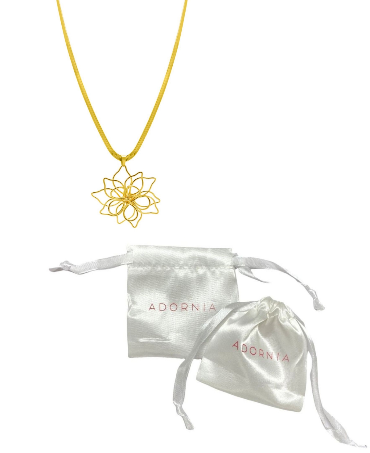 Shop Adornia 14k Gold-plated Herringbone Wire Flower Necklace