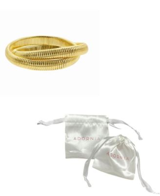 14K Gold-Plated 2-Layer Omega Chain Bracelet