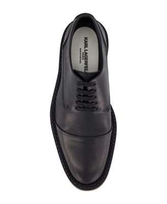 Men's White Label Leather Cap Toe Dress Shoes