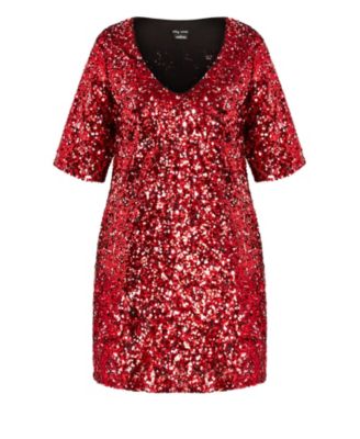Plus Size Sequin Glam Dress