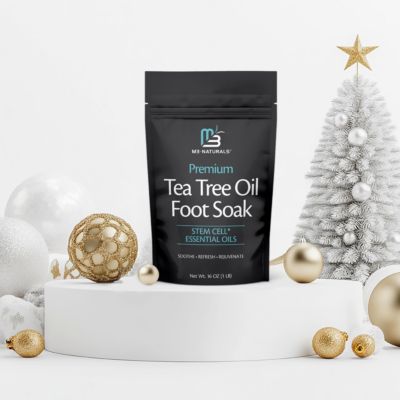 Tea Tree Oil Epsom Salt Pedicure Foot Soak with Coconut Oil & Stem Cell
