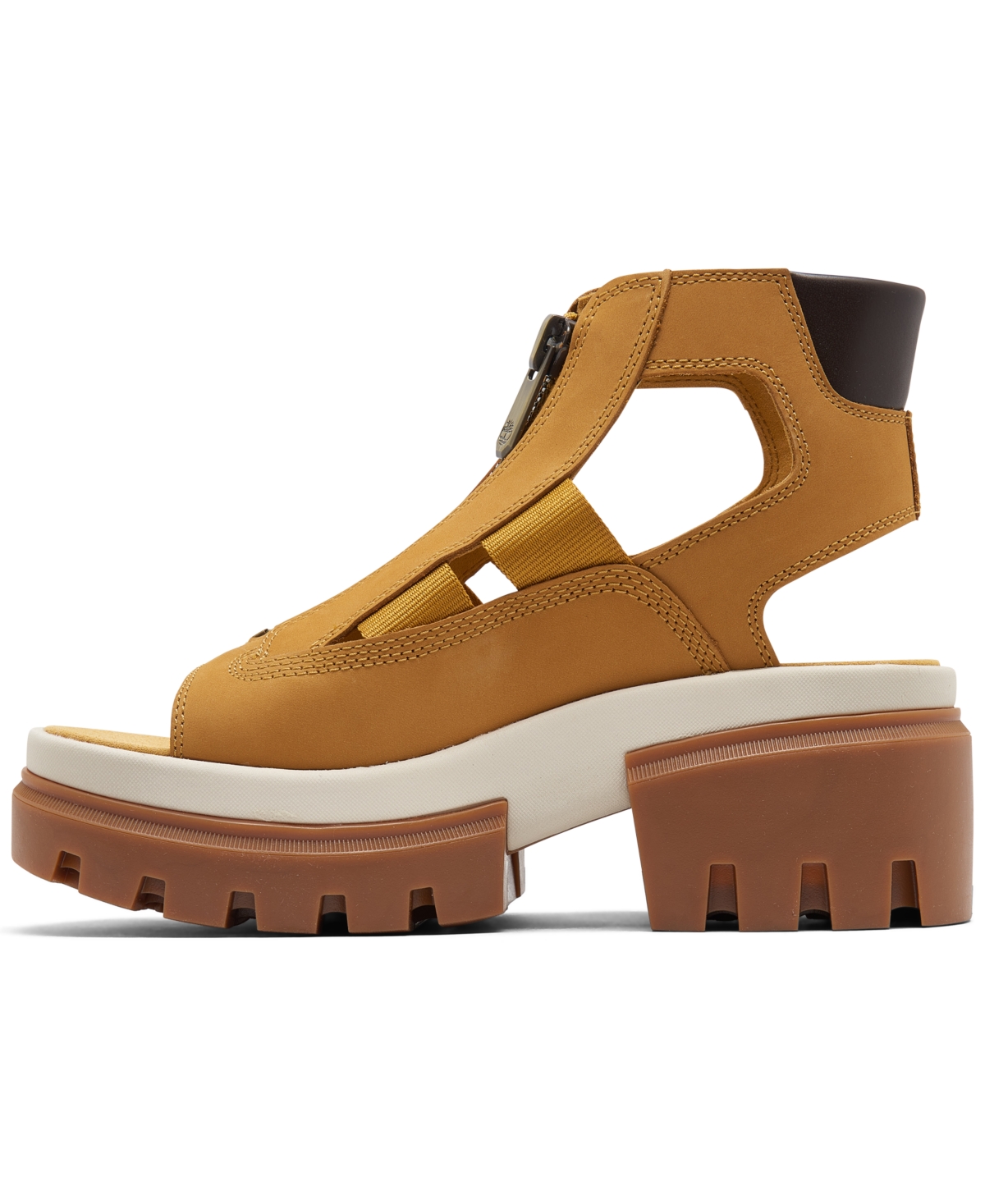 Shop Timberland Women's Everleigh Gladiator Sandals From Finish Line In Wheat Nubuck