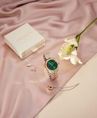 Women's Bejeweled Two-Tone Stainless Steel Watch 34mm