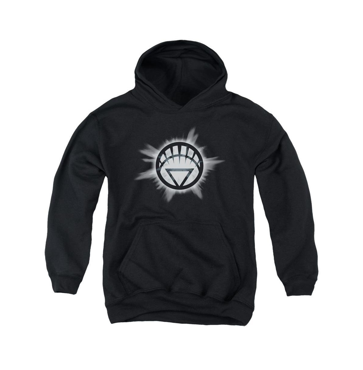 Green Lantern Boys Youth White Glow Pull Over Hoodie / Hooded Sweatshirt