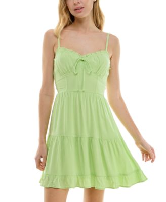 BCX - Juniors' Sweetheart-Neck Sleeveless Fit & Flare Dress