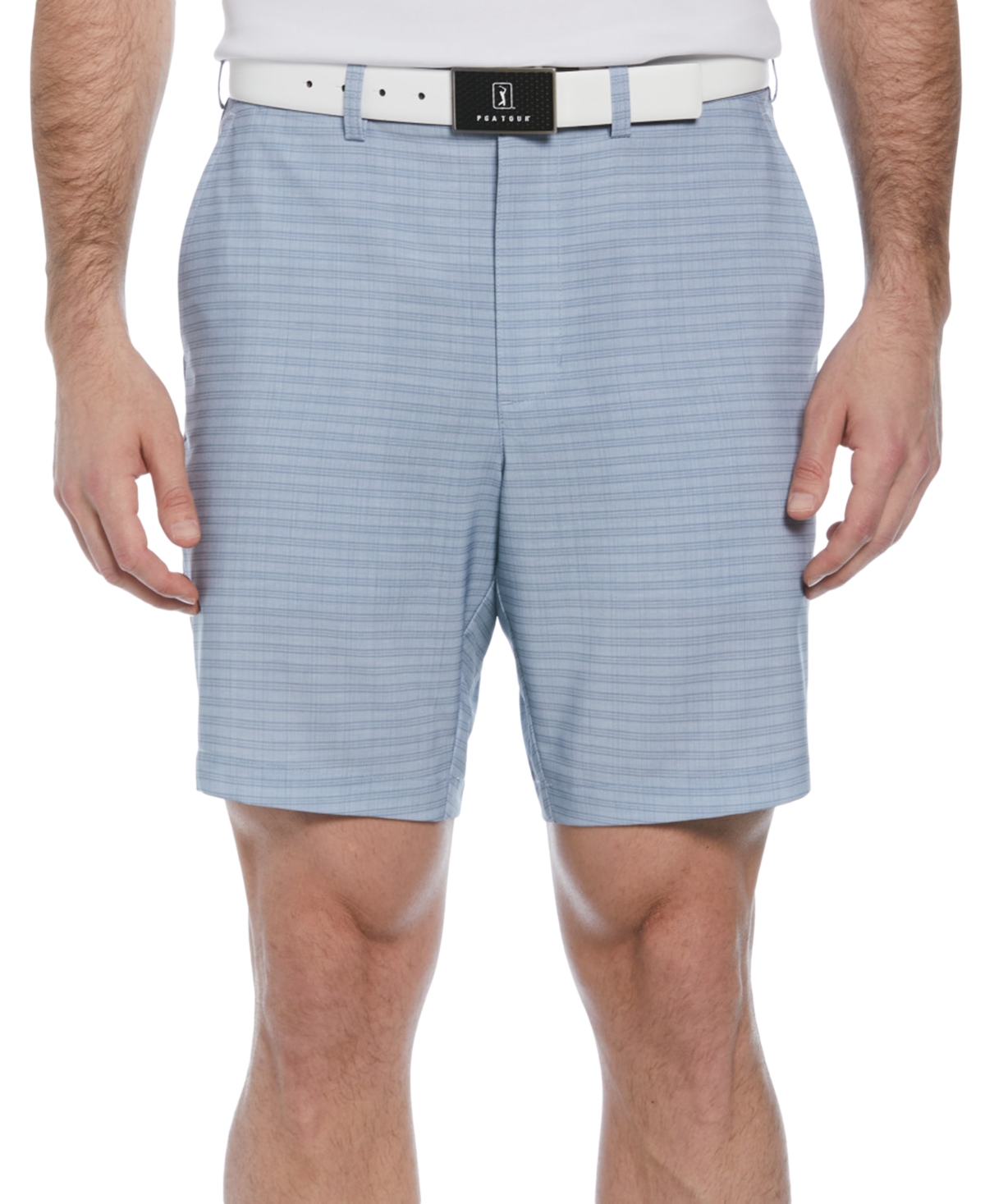 Men's Striped 8" Golf Shorts - Shell Pink