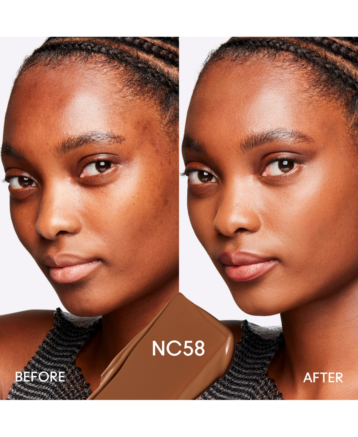Mac Studio Fix Fluid Spf 15 24hr Matte Foundation + Oil Control, 1 Oz. In Nc58 (deep Rich Brown With Neutral Under