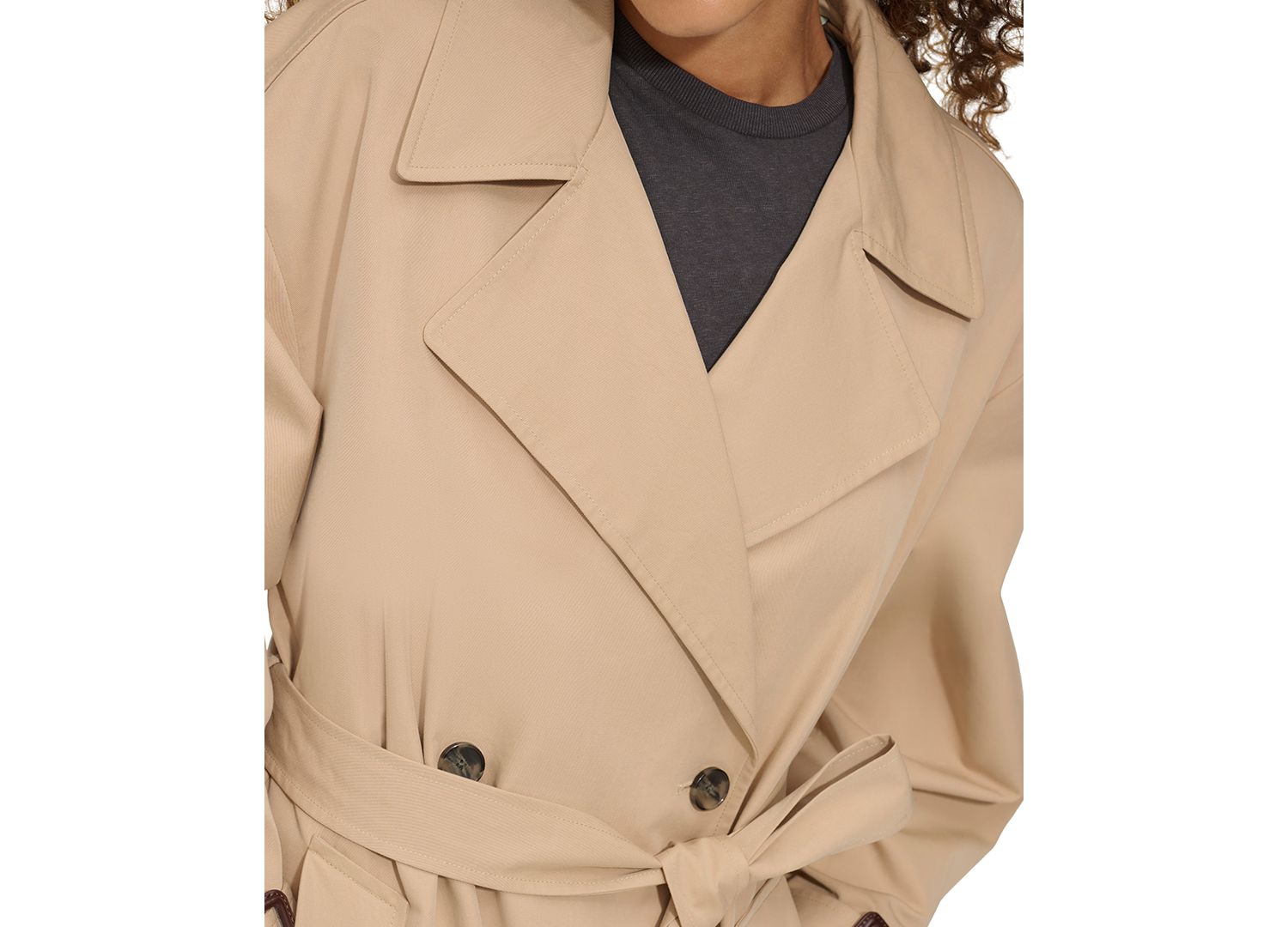 Women's Classic Relaxed Fit Belted Trench Coat