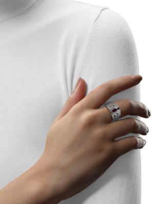 Marvel Garnet (1/4ct. t.w.) Sapphire (1/20 ct. t.w.) & Diamond (1/6 ct. t.w.) Spiderman Ring in Sterling Silver