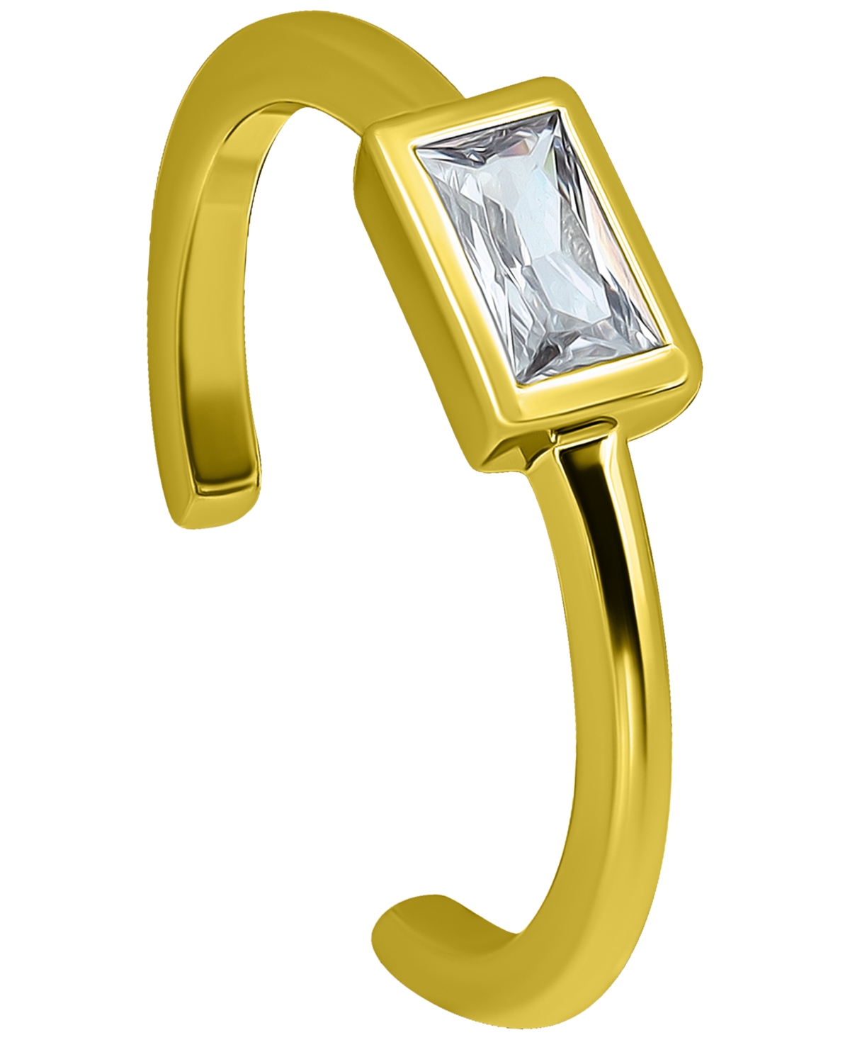 Giani Bernini Cubic Zirconia Baguette Bezel Toe Ring, Created For Macy's In Gold
