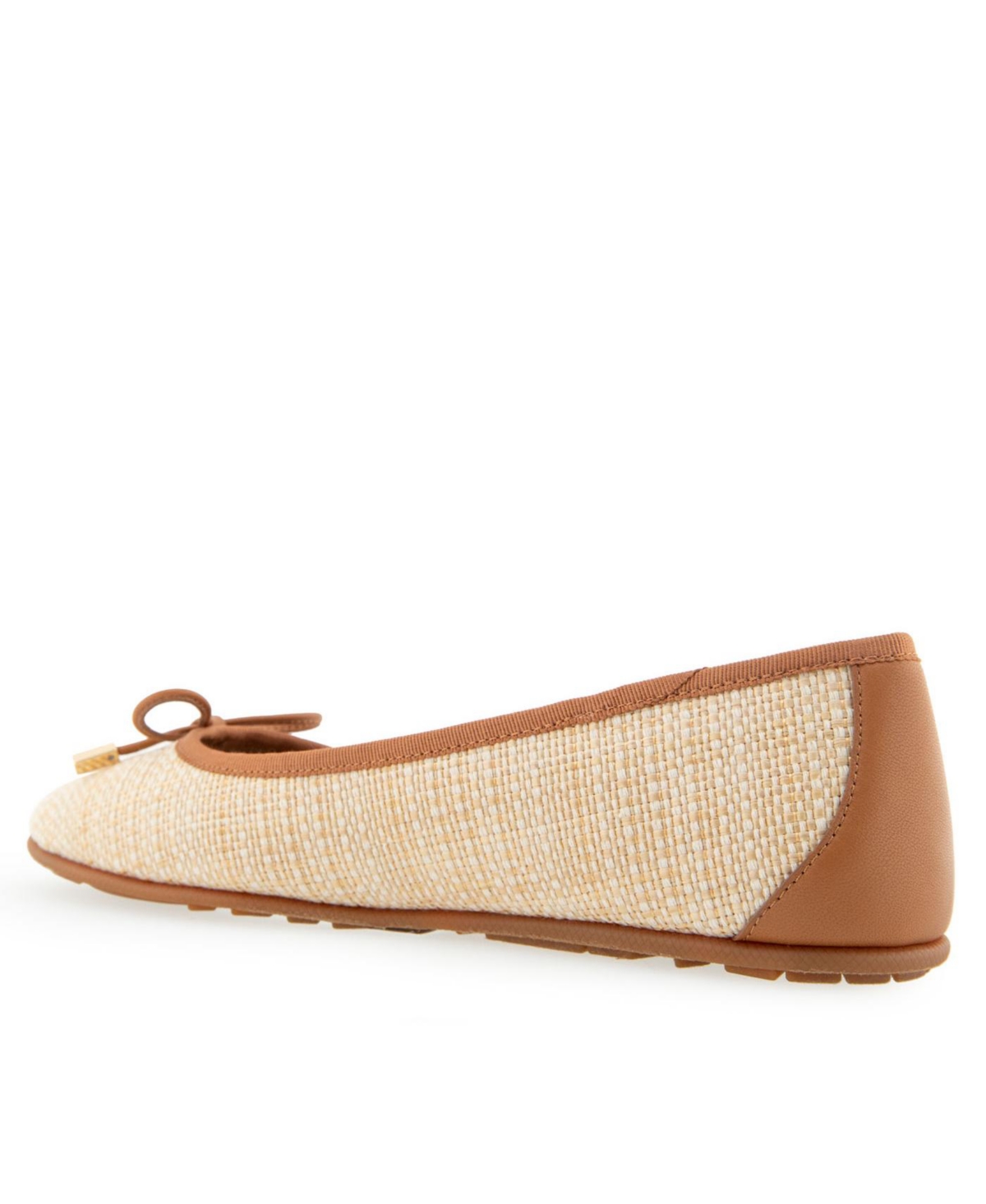 Shop Aerosoles Women's Pia Casual Ballet Wedge Flats In Natural Raffia