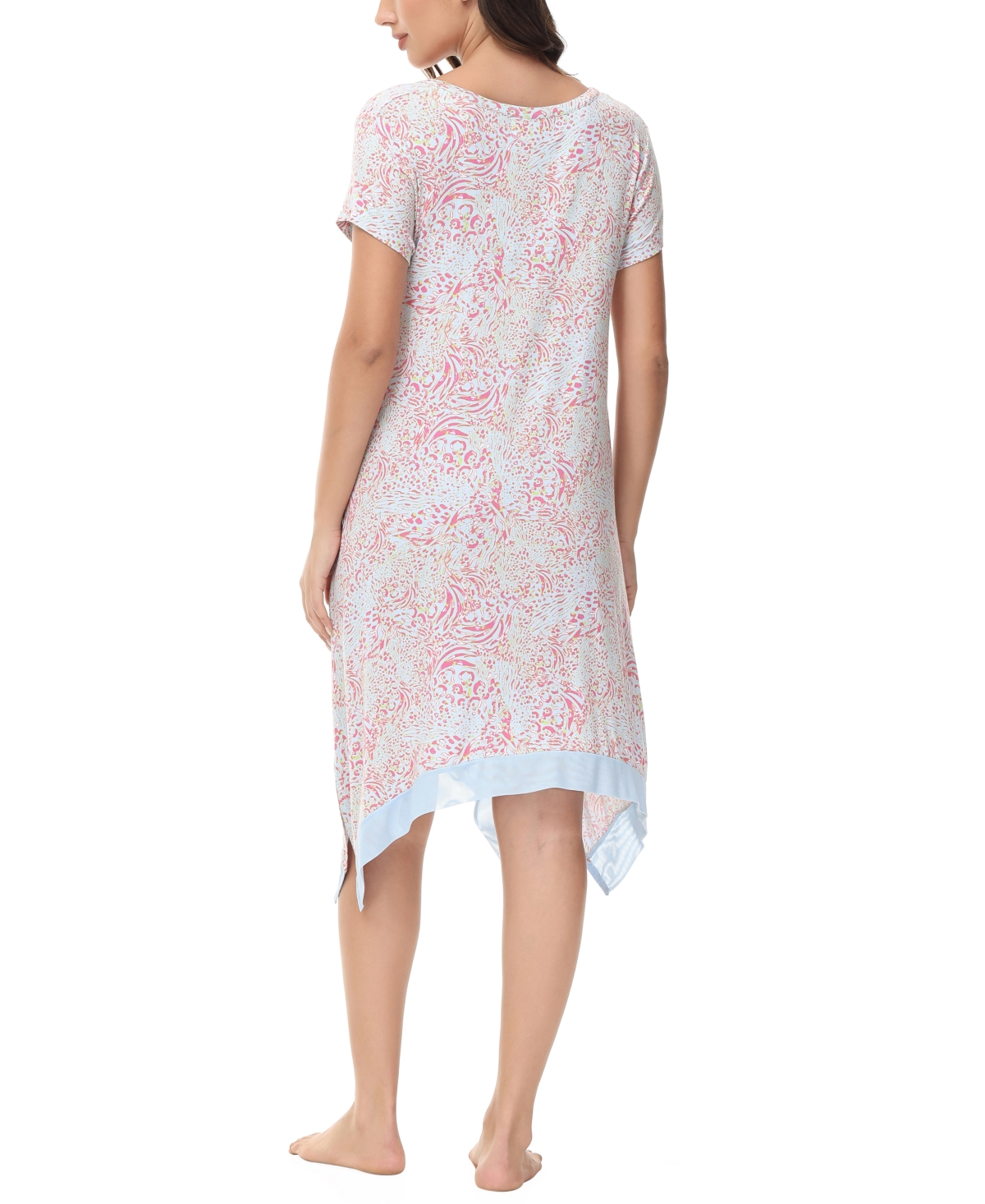 Shop Lori Goldstein Women's Printed Short Sleeve Sleepshirt In Stone Mosaic