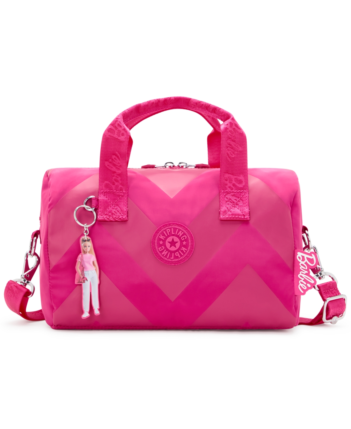 Kipling Bina Medium Barbie Shoulder Bag In Power Pink