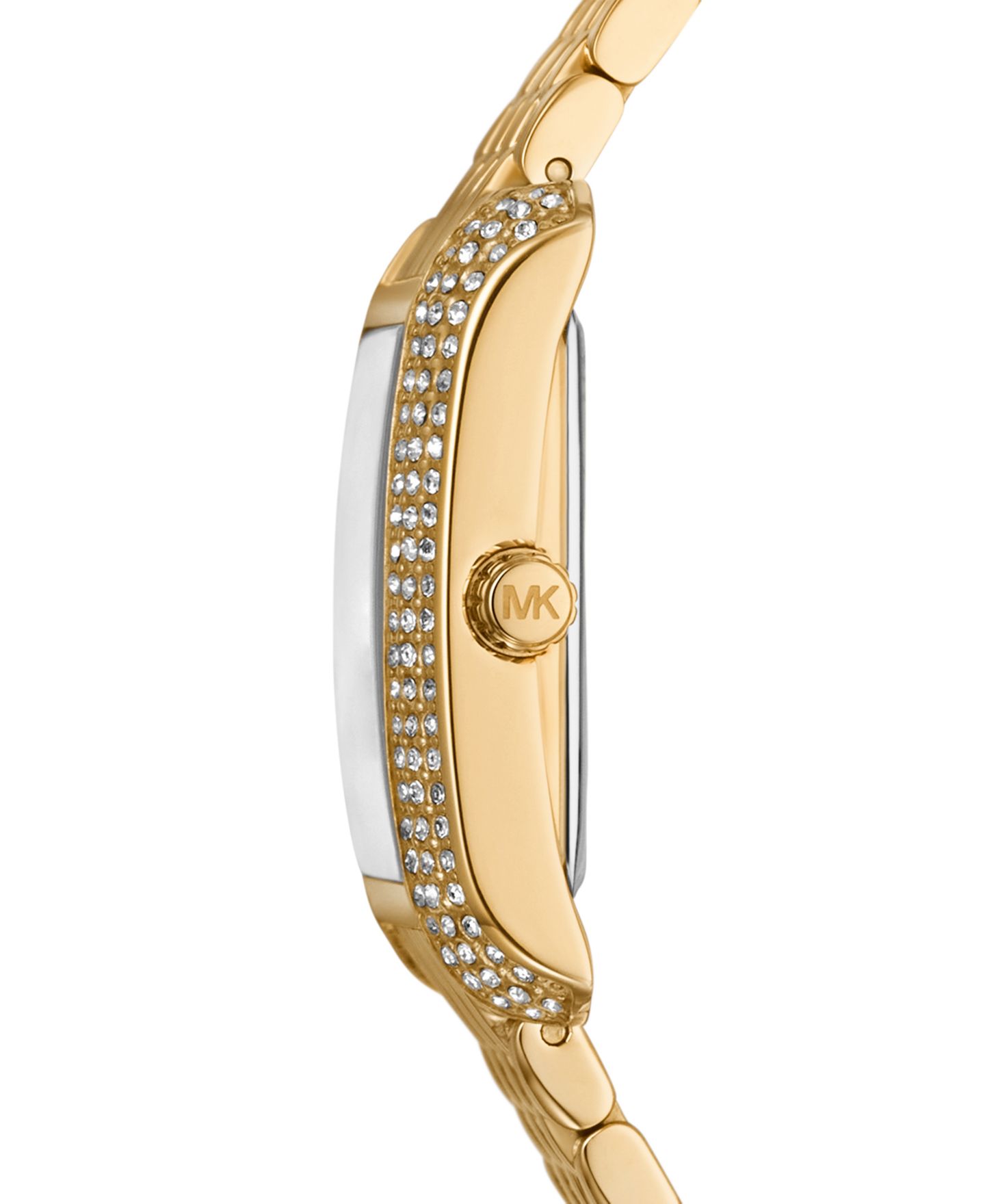 Женские часы Michael Kors Emery Three-Hand Gold-Tone Stainless Steel Watch 27mm x 33mm — фото 2