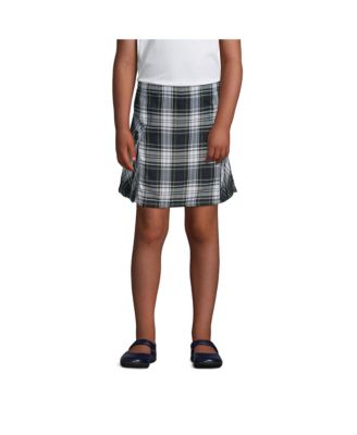 Big Girls Plus Side Pleat Plaid Skort Above the Knee