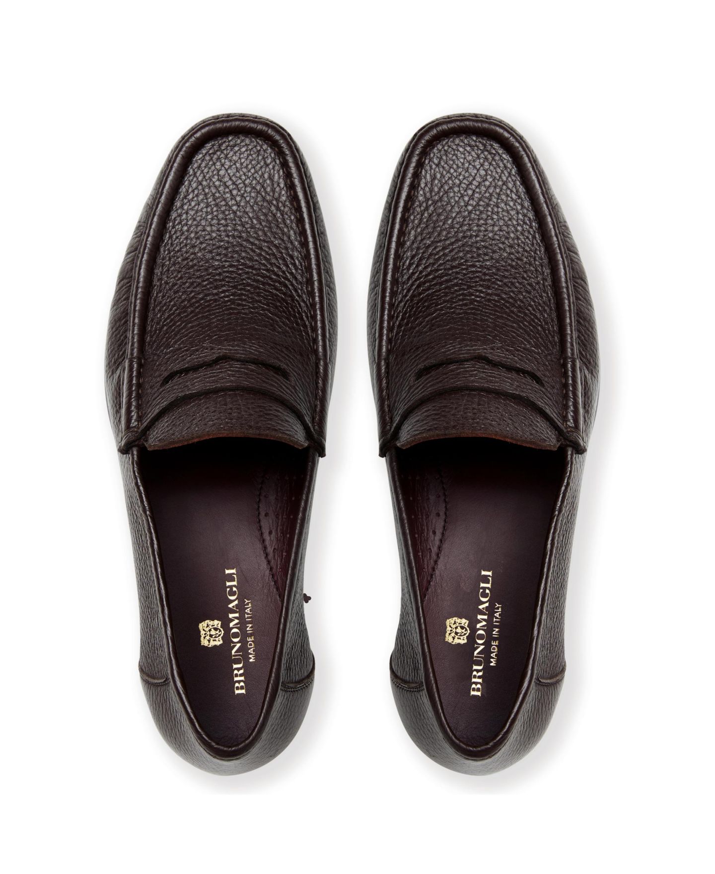 Мужские туфли Bruno Magli Tonio Leather Penny, цвет: Чёрный, вариант 1 — фото 11