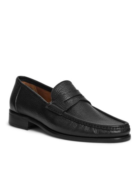 Мужские туфли Bruno Magli Tonio Leather Penny, цвет: Чёрный