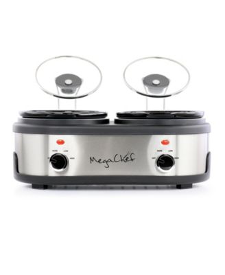 Dual 1.5 Quart Crock Buffet Slow Cooker