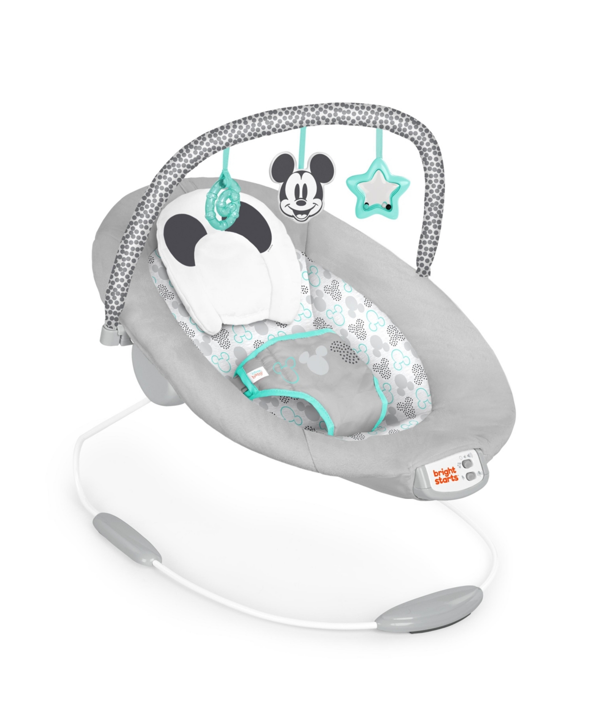 Shop Bright Starts Mickey Mouse Cloudscapes Comfy Bouncer In Multi