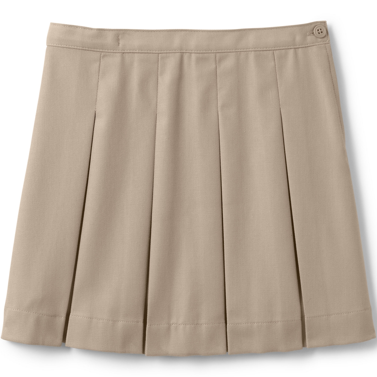 Lands' End Big Girls School Uniform Poly-Cotton Box Pleat Skirt Top of Knee