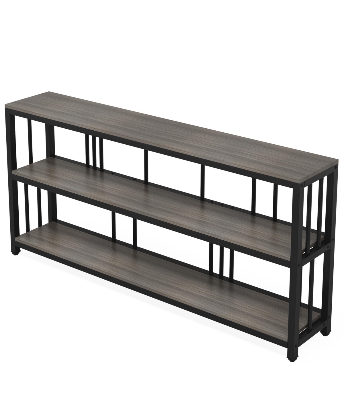 Tribesigns Long Console Sofa Table, 70.89 inches, 3 Tier, Industrial Large Behind Couch Table for Entryway Hallway Living Room Garage