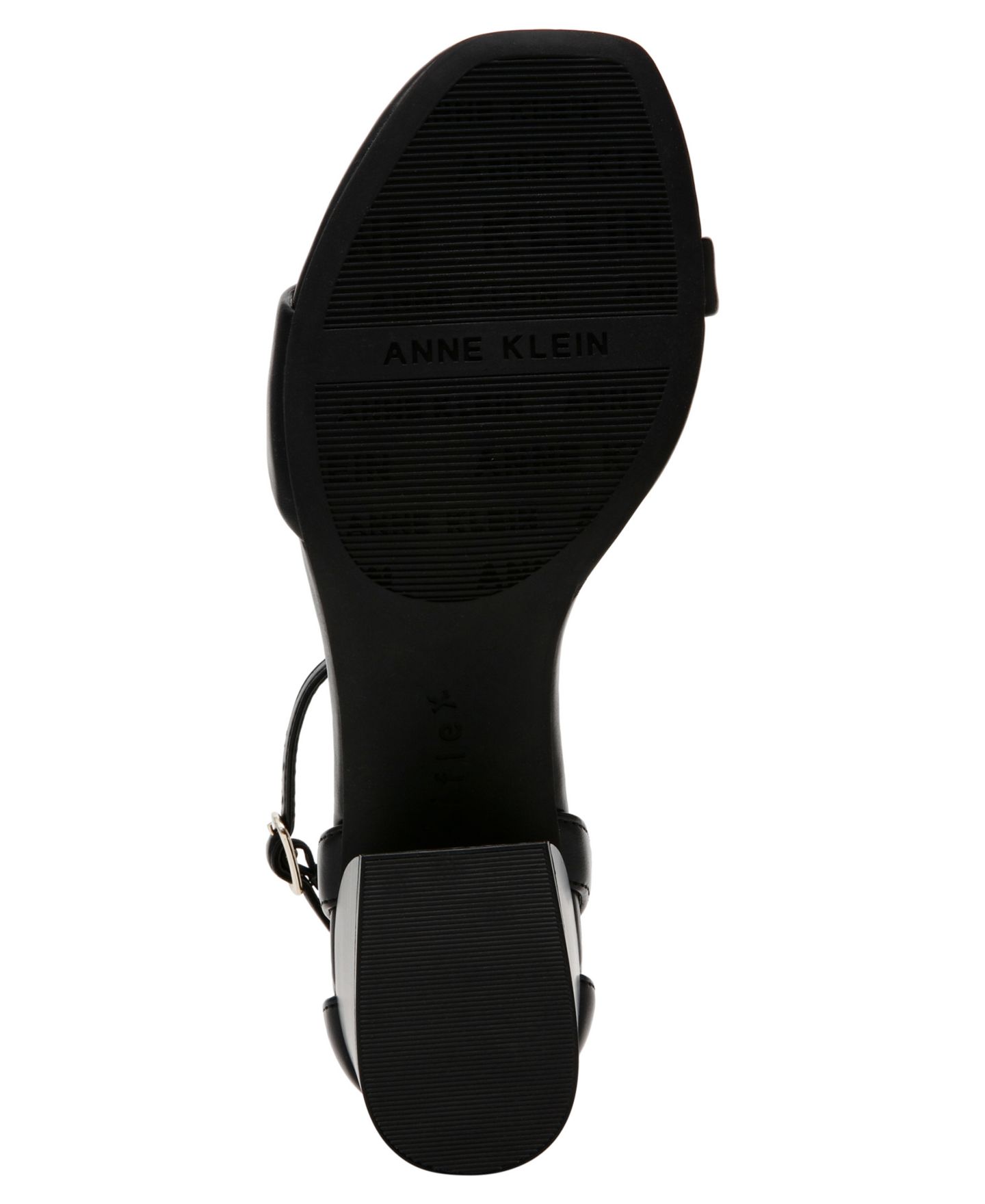 Женские сандалии Anne Klein Mia Ankle Strap Block Heel Dress Sandals, цвет: Чёрный гладкий — фото 4