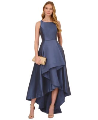 Adrianna Papell High-Low Mikado Gown - Macy's