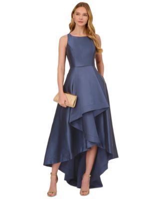 Adrianna Papell High-Low Mikado Gown - Macy's