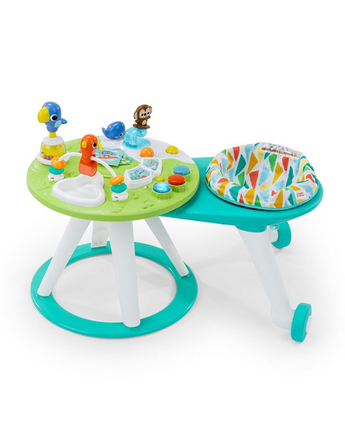 Bright Starts Around We Go 2-in-1 Walk Around Activity Center & Table Tropic Cool