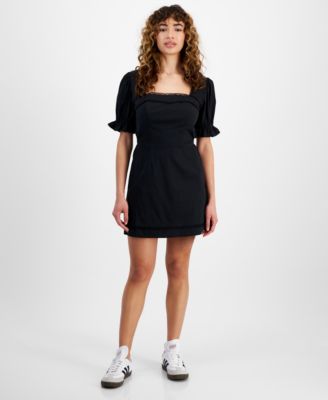 And Now This - Puff-Sleeve Mini Dress