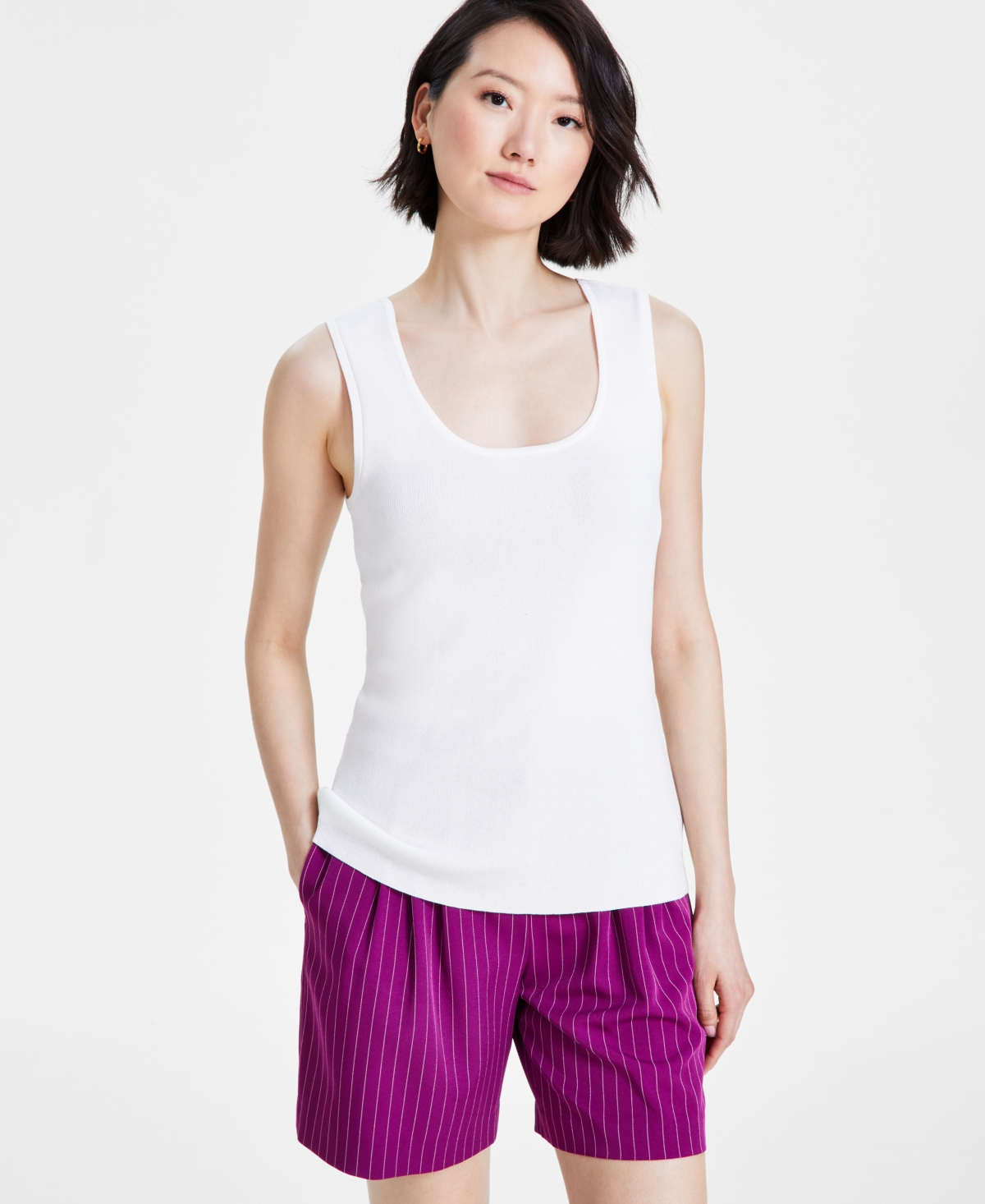 Tahari Asl Women's Scoop-Neck Sleeveless Top