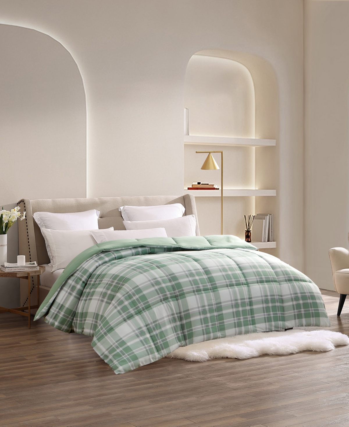 ROYAL LUXE REVERSIBLE DOWN ALTERNATIVE COMFORTER, KING, EXCLUSIVELY AT MACY'S 