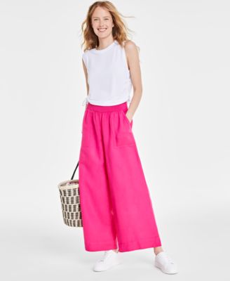 On 34th - Women's Linen-Blend High-Rise Wide-Leg Pants