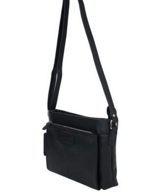 Pebble Loretta Leather Crossbody Handbag with Organizer