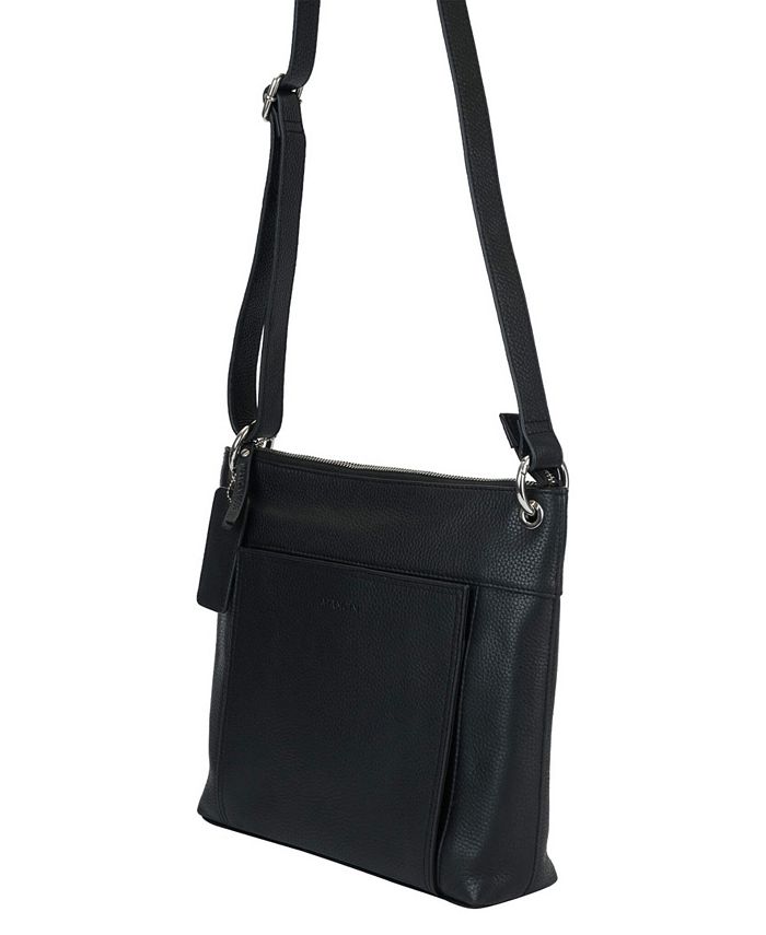 Mancini Pebble Trish Leather Crossbody Handbag with Organizer Macy's