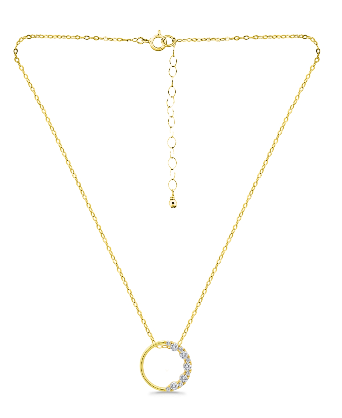 Giani Bernini Cubic Zirconia Circle Pendant Necklace in Sterling Silver, 16