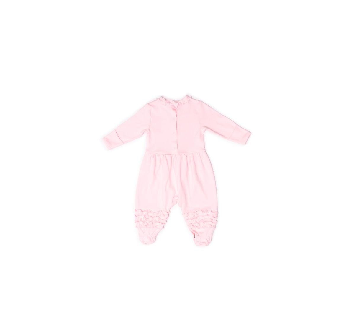 Royal Baby Collection Baby Girls Royal Baby Organic Cotton Gloved Footed Coverall Ballerina with Hat in Gift Box