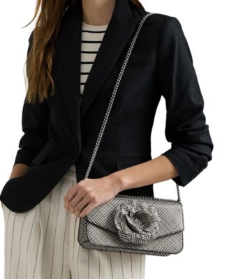 Lauren Ralph Lauren Glen Plaid Leather Small Sawyer Bag