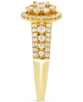 Diamond Double Halo Engagement Ring (1 ct. t.w.) in 14k Gold