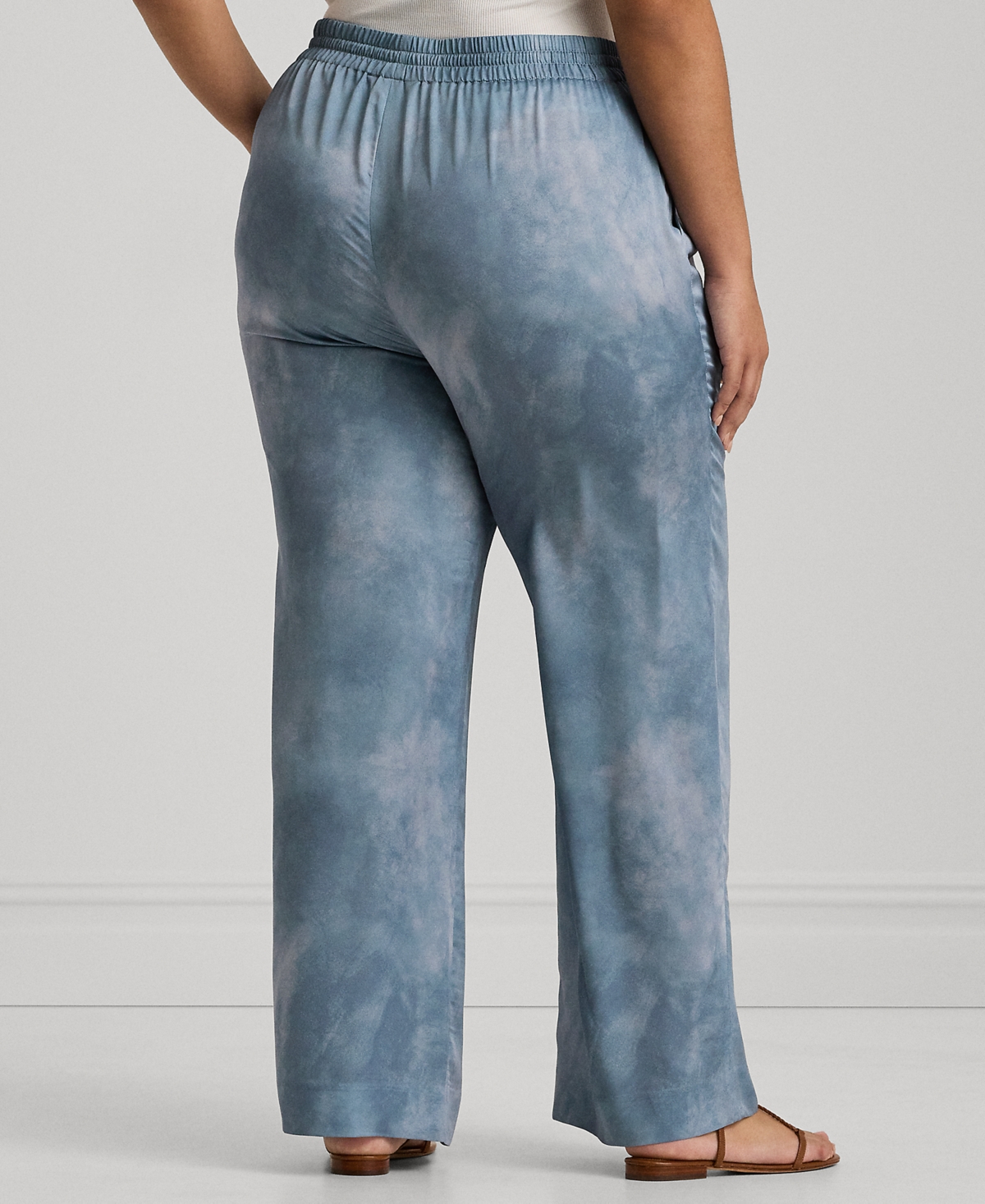 Lauren Ralph Lauren Plus Size Printed Charmeuse Pants