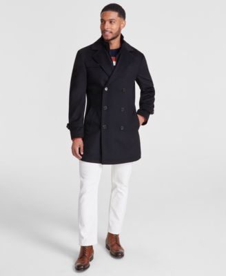 Men s Classic Fit Wool Blend Solid Overcoat