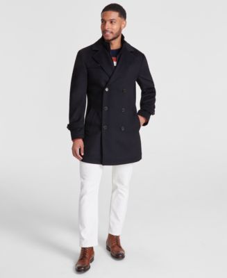 Michael Kors Men s Classic Fit Wool Blend Solid Overcoat Macy s