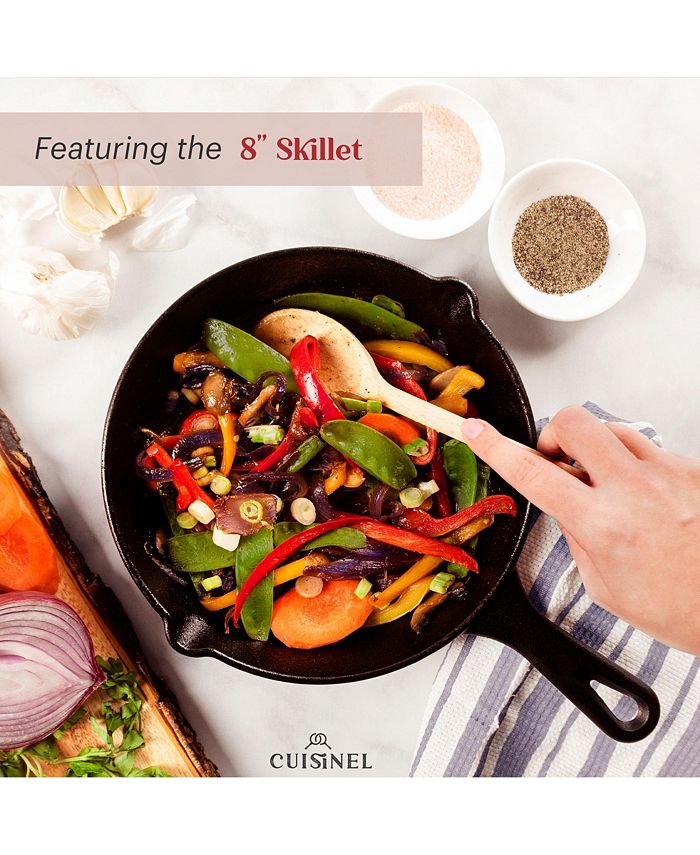Cuisinel Cast Iron Cookware Set Complete PreSeasoned Kit Macy's