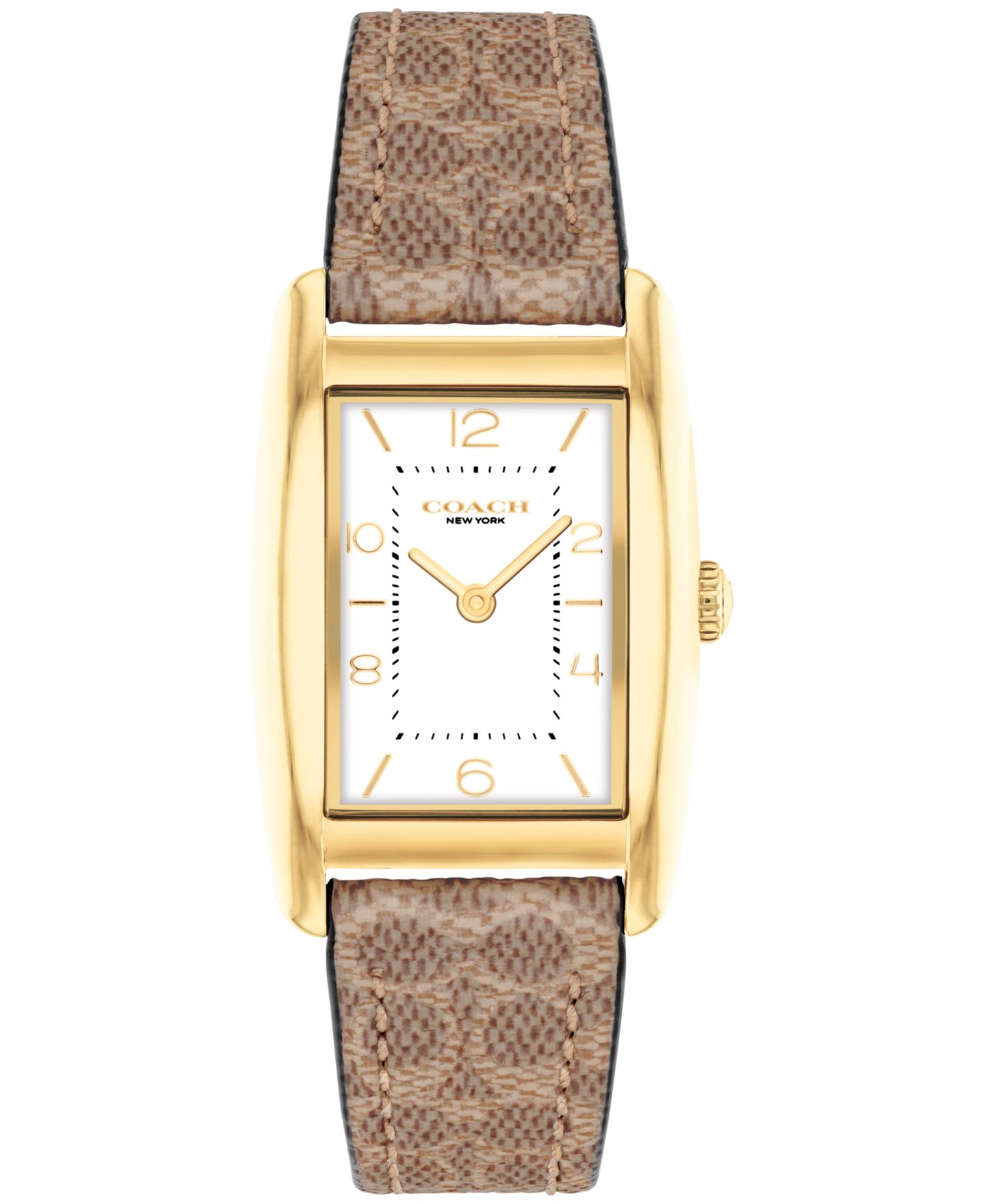 Женские часы Coach Reese с холщовым ремешком Signature C, 24 мм, Tan — фото 1