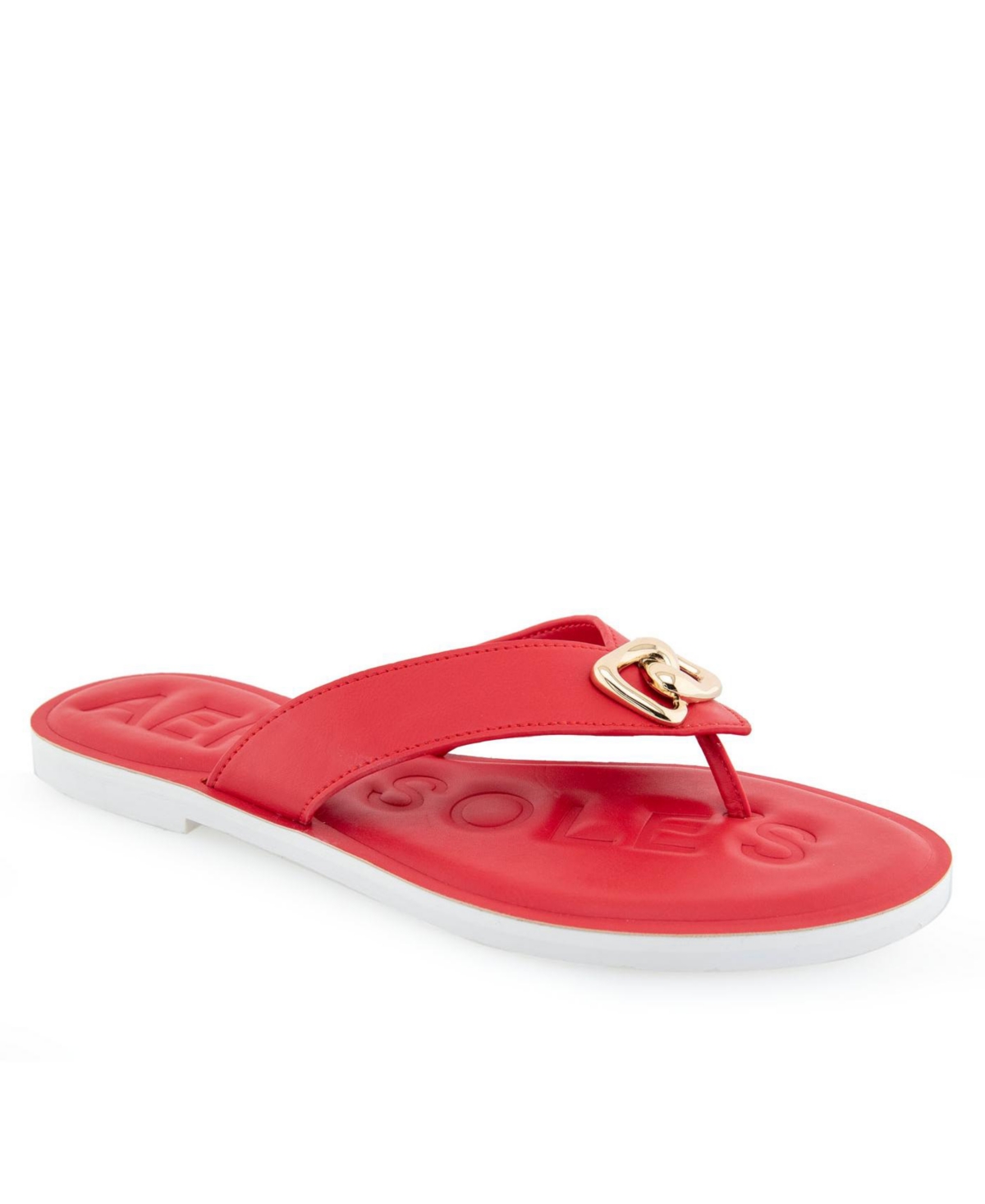 Shop Aerosoles Women's Galen Flip Flop Sandals In Racing Red Polyurethane Leather